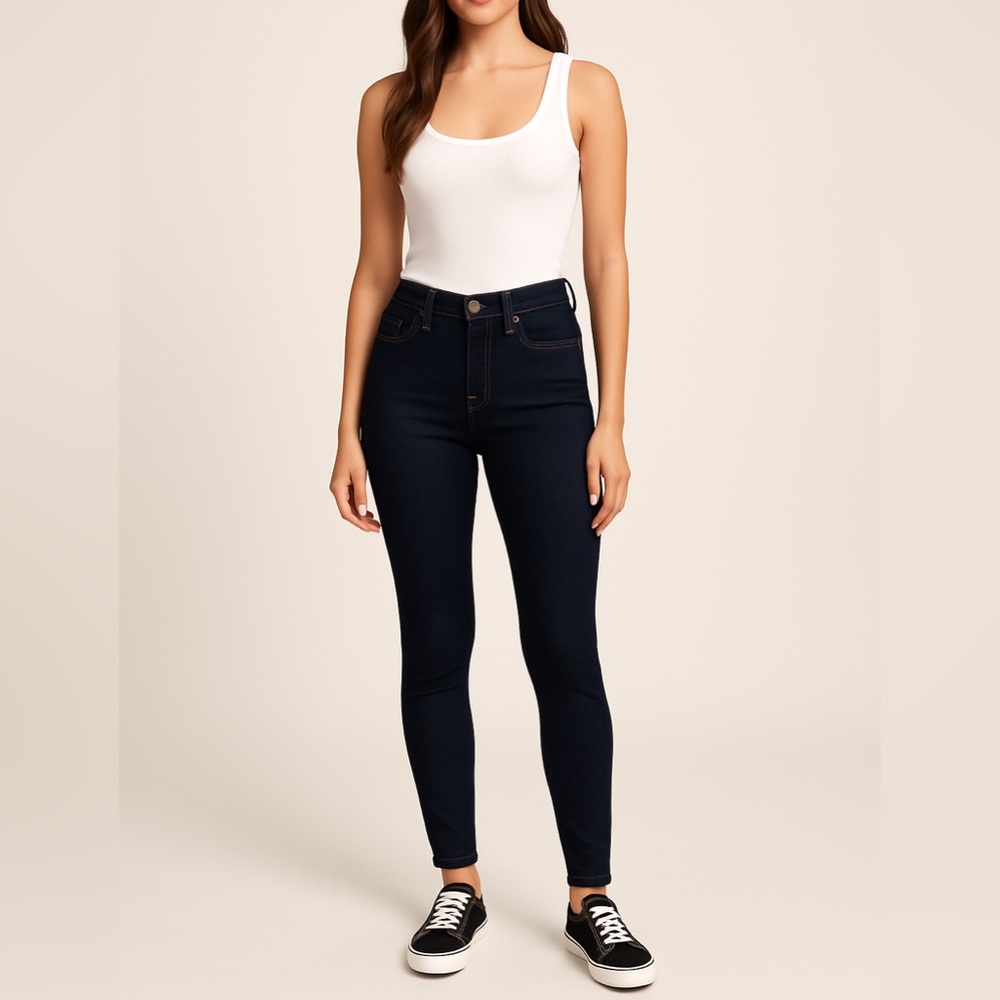 Abercrombie & Fitch Simone High Rise Jean Legging Ankle Dark Wash Size 25